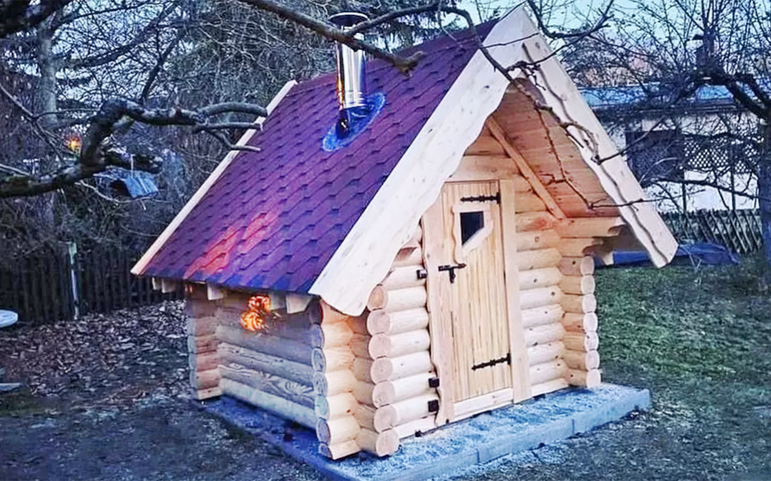 RUSSIAN BANJA INSTALLATION WITH LOG BURNER